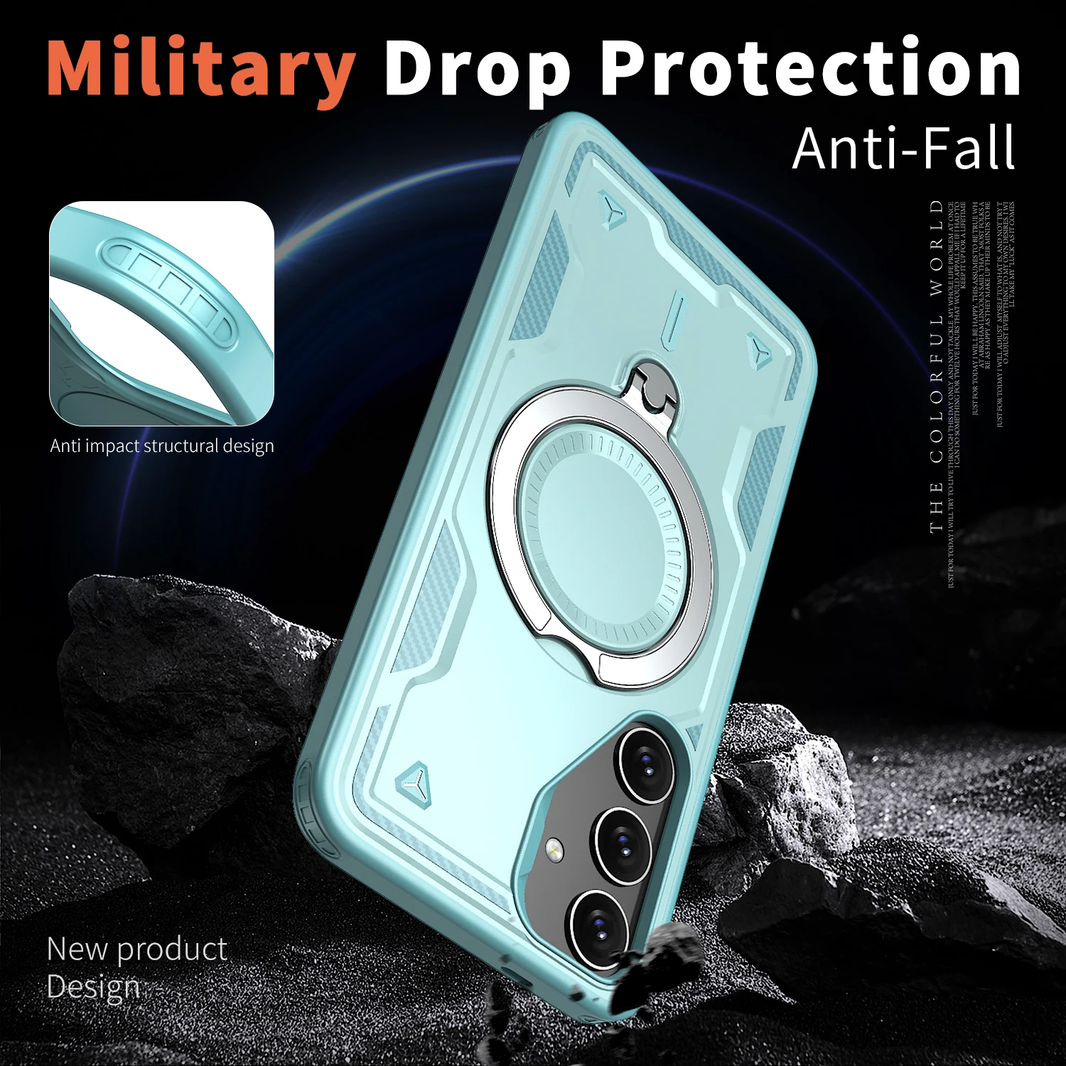 Armor Case for Samsung S25 S24 S23 Ultra Plus A55 A35 A15 Magnetic For Magsafe Wireless Charge 360 Rotate Kickstand Shockproof