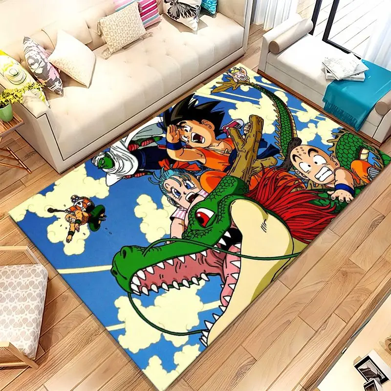 Goku D-Dragon Ball Anime Super Saiyan Non-Slip Large Area Rug for Living Room,Bedroom Playroom Carpet Mat for Sofa,Home Decor