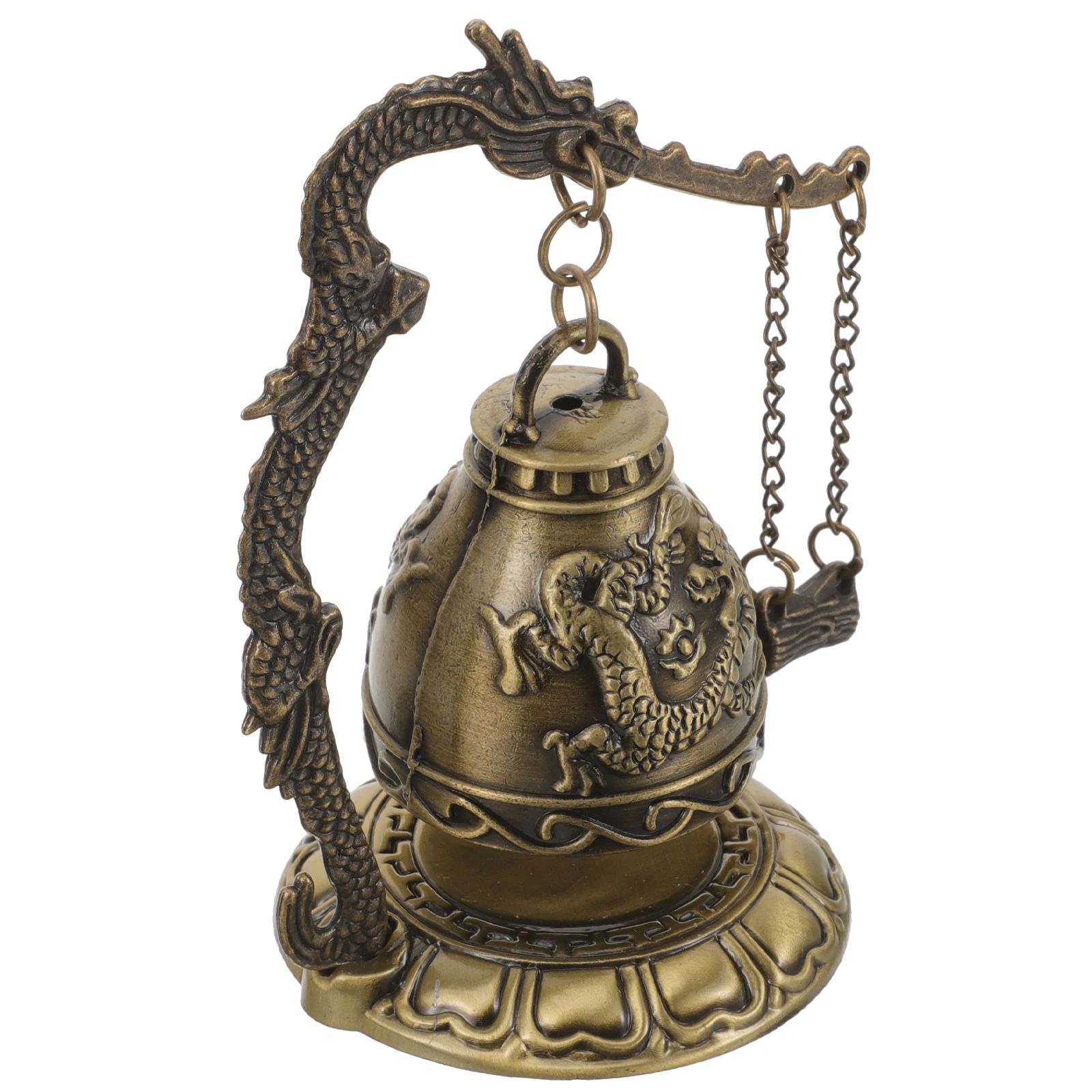 

Longzhong Fengshui Ornaments Tabletop Decor Chime Statue Decoration Chinese Bronze Vintage Bell Accessories