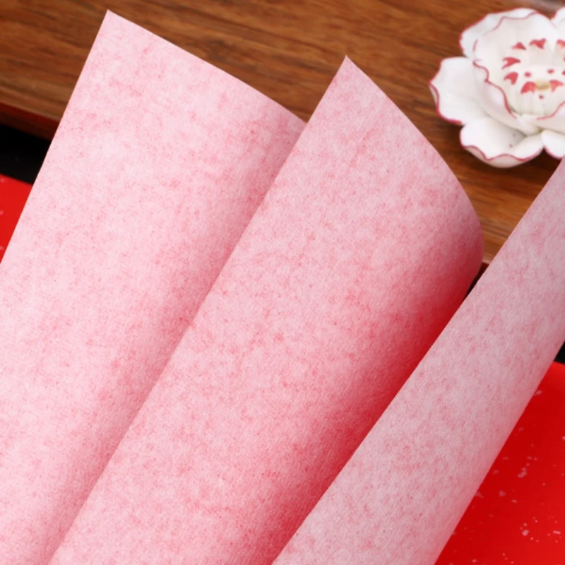 Xuan Paper Color Gold Foils Half Ripe Xuan Paper Chinese Couplet Cursive Calligraphy Paper Thicken Color Paper Cutting Papier