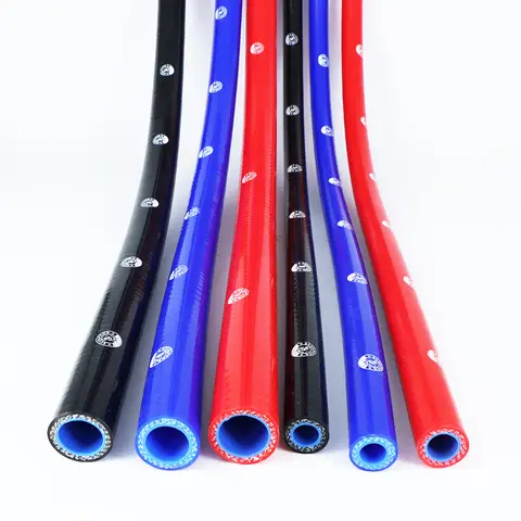 Silicone tubing Hose Radiator Intercooler Silicone pipeline Universal Braided Tube 3 layer 1M