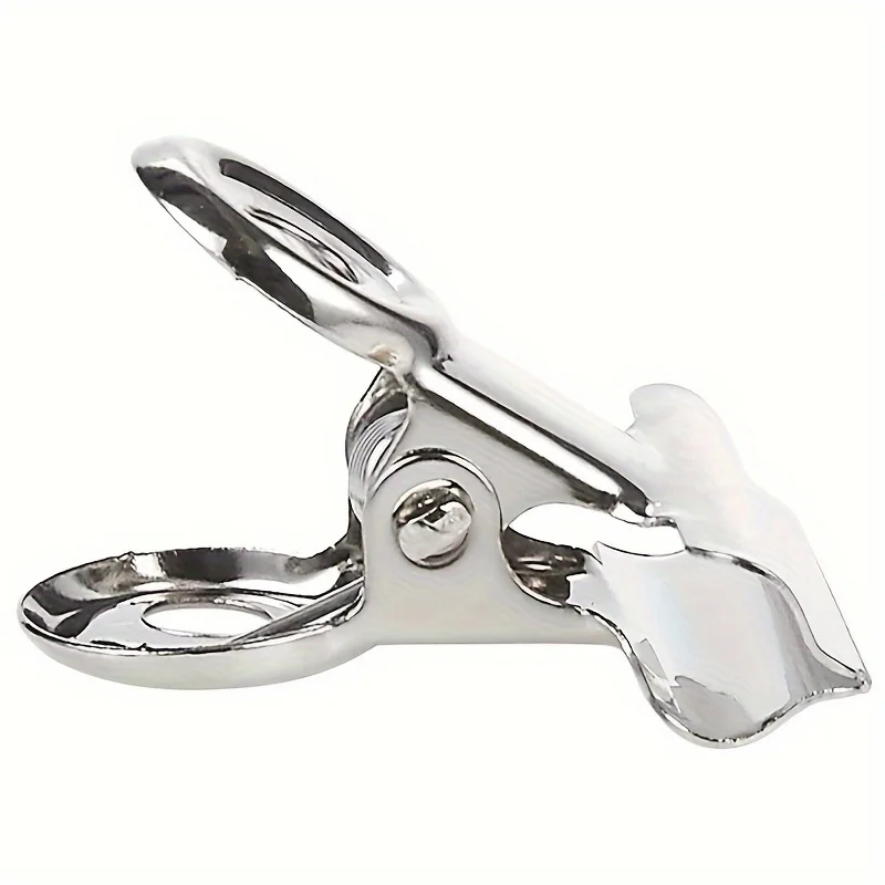 Silvery Metal Hinge Clip, Spring Clip, Large and Small Binder Clip, Suitable for Food Bags, Picture Photos, Art Crafts
