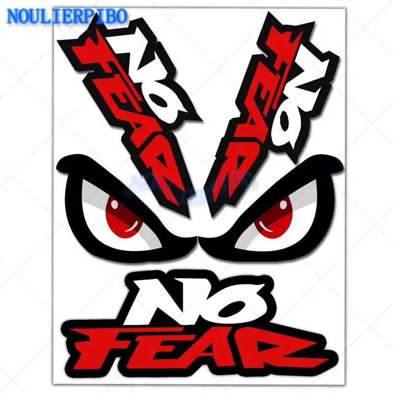 Creative Vinyl Decals No Fear Eyes Car Stickers Laptop Motorcycle Racing Bumper Waterproof Stickers Car Accessories Decoration