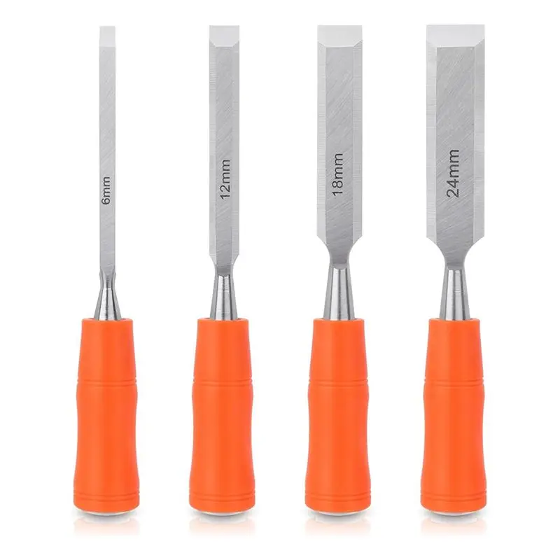 

AEE2-4 Piece Wood Chisel Sets Woodworking Tools Set, Wood Chisels For Woodworking With Steel Hammer End Wood Tools Chisel Set