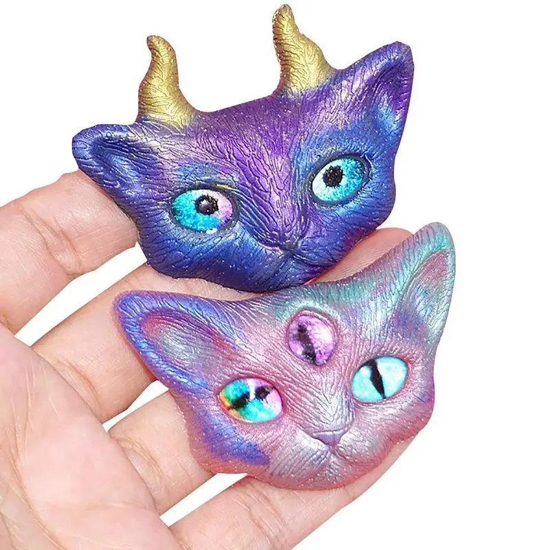 

3D Cube Transparent Silicone Cake Mould 2/3-eye Devil Cats Head Mold Cake Making Decorating DIY Craft Mold