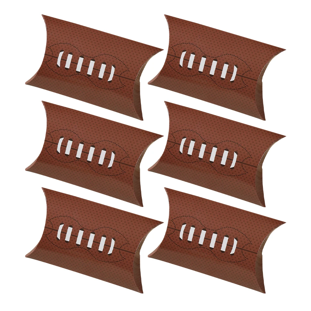 

6 Pcs Rugby Themed Party Favor Boxes Paper Candy Boxes for Gift Packing Birthday Decoration Special Occasions Kitchen Bar