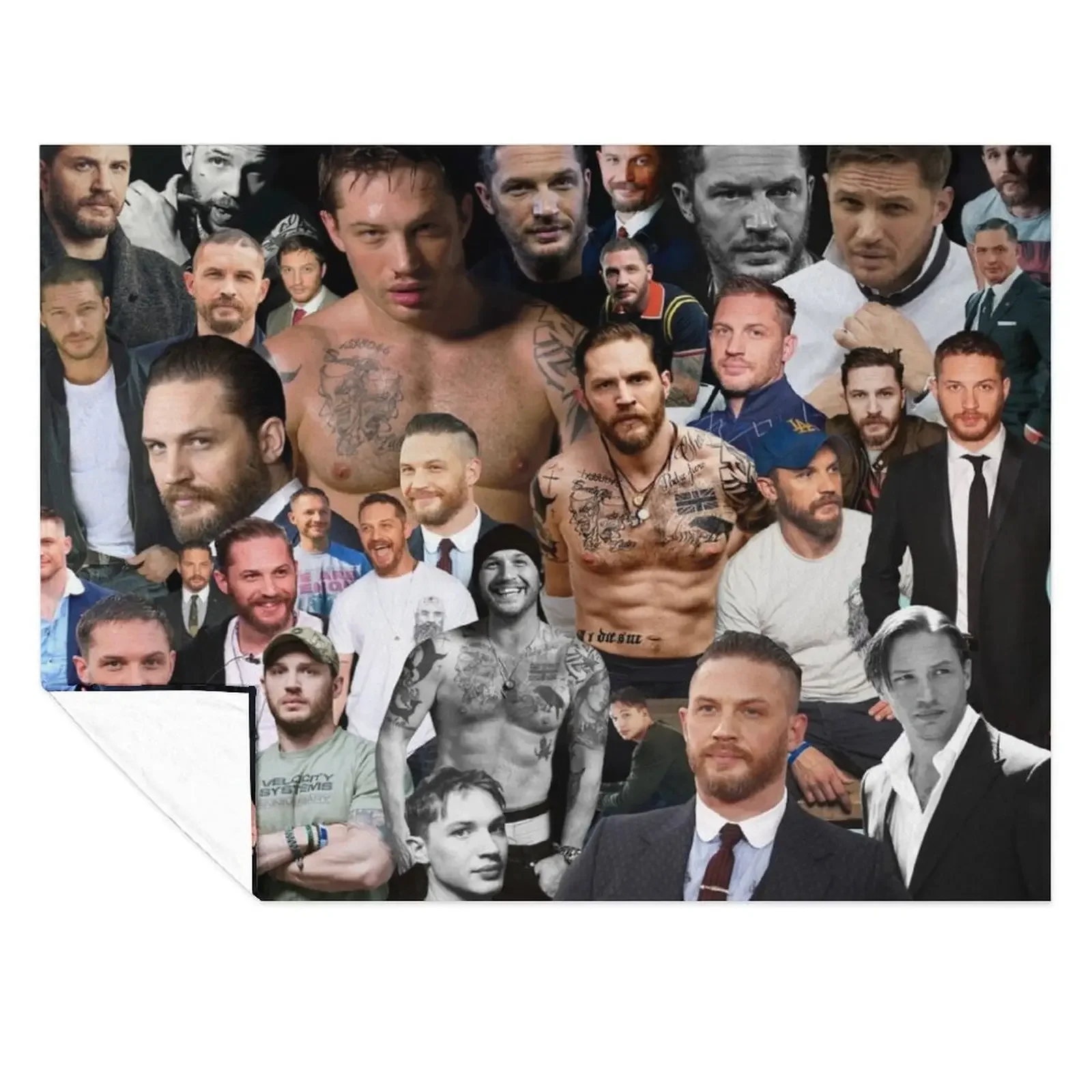 

Tom Hardy Throw Blanket Multi-Purpose Luxury Brand Sofa Bed linens Blankets