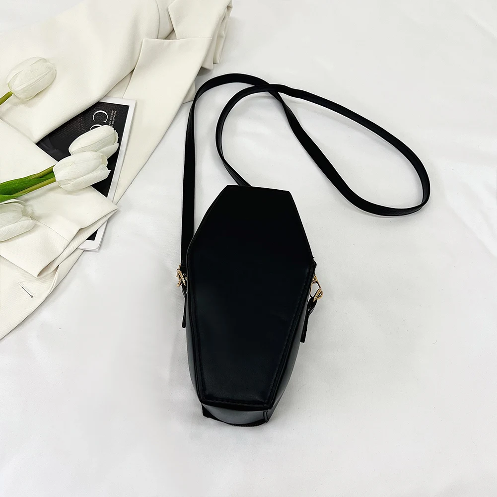 Gothic Shoulder Bag PU Leather Skull Print Crossbody Bag Women Halloween Bag Hobo Bag for Carnival Cosplay