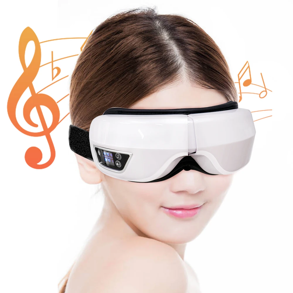 6D Smart Bluetooth Music Vibration Airbag Compress Eye Massager Eye Care Instrument Eye Massage Glasses Eye Relax Fatigue Pouch