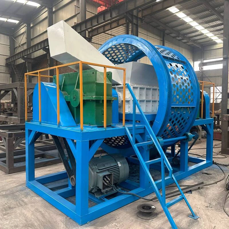 Dual-Axis Waste Industrial Paper Metal Crusher, Plastic Grinder, Tire Crusher