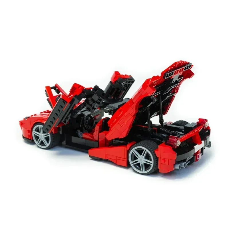 MOC-95553 Rotes neues Supercar-Baugruppen-Bausteinmodell • 1353 Teile Bausteine Kinder Weihnachten individuelles Geschenk Spielzeug für Erwachsene