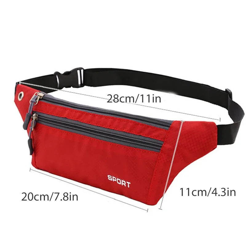 Casual Men Waist Bag Nylon Chest Pack for Women Phone Bags Pocket Running Belt Sports Bag Multifunction Travel Chest Bag