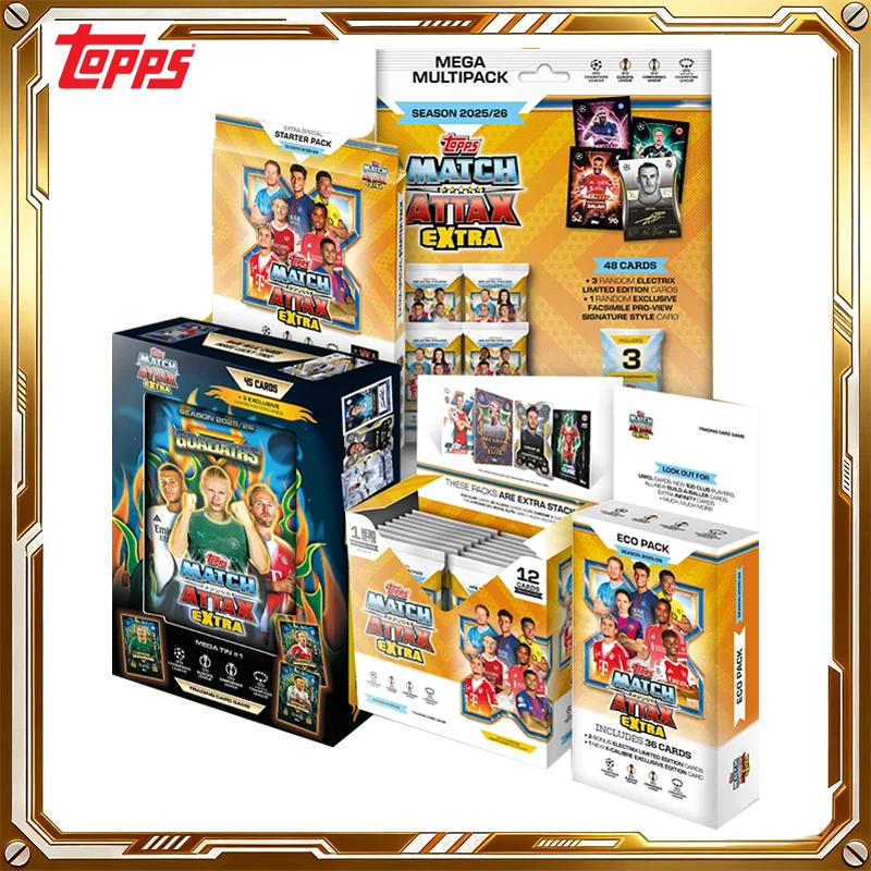 2025/26 Topps Match Attax Extra UCC Fußballkarten 3D X-Lens Hobby Anime Sammelkarten Geburtstagsgeschenke Feiertagsgeschenke Spielzeug für Kinder