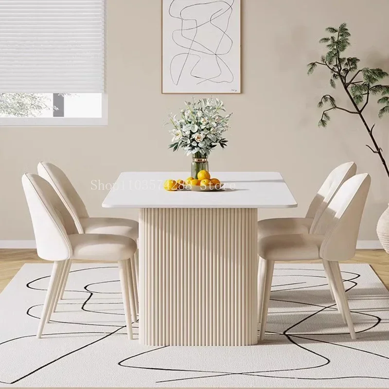 Full Dining Chairs Table Set White Italian Luxurious Modern Dinning Tables Chairs Eclectic