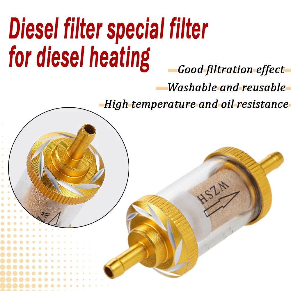 Universal Aluminium Legierung Sheel Kupfer Kern Öl Filter Fit Diesel Heizung Öl Filter Element Für ATV Bike Roller Kupfer Teile