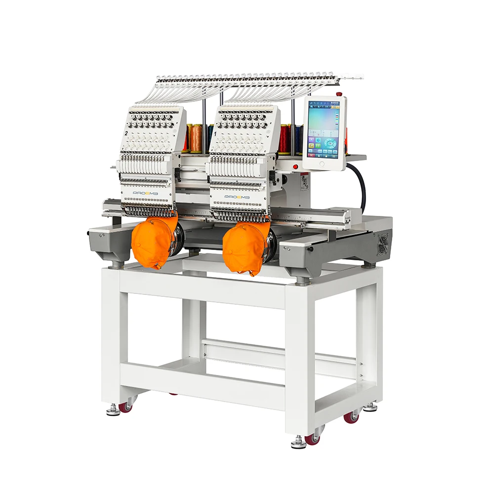 

PROEMB Low MOQ 2-Head Computerized Embroidery Machine Hot Sale In USA For Home Use Hotels Garment Shops Manufacturing Plants