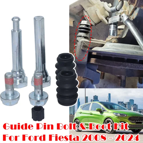 Perno de pasadores guía deslizantes de pinza de freno delantero y trasero para Ford Fiesta, carcasa de disco izquierdo y derecho, funda de fuelle de goma, sello de arranque 08-24