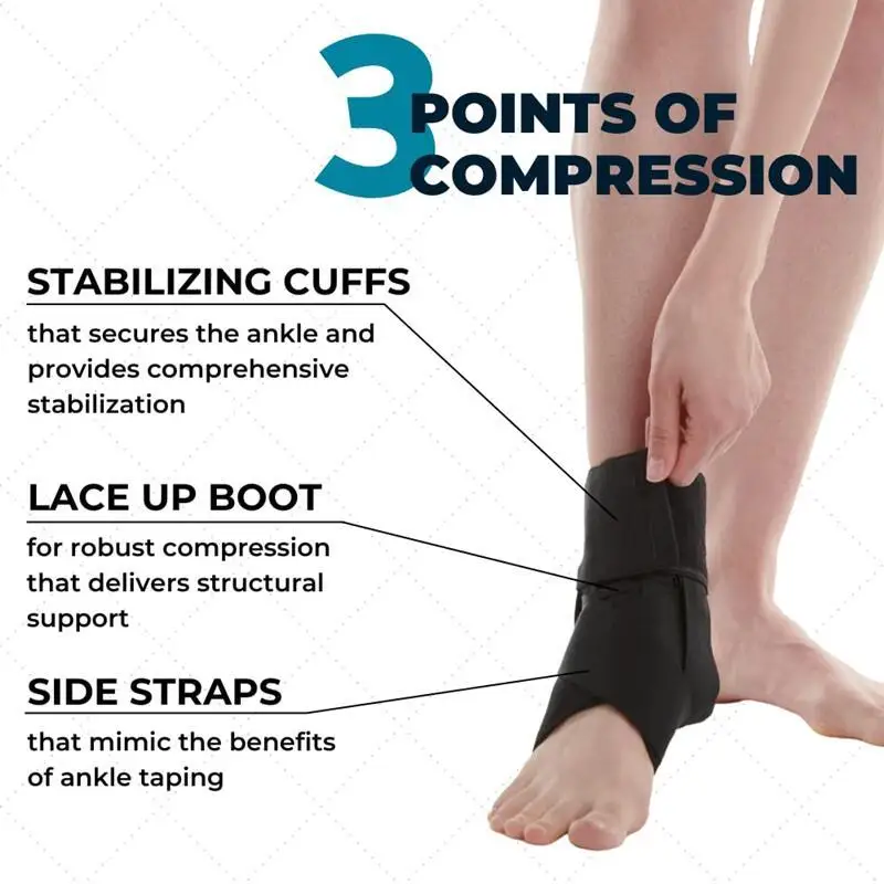 1PC Ankle Protector for Women Men Lace Up Ankle Support Brace Stabilizer for Sprained Ankle Sport Injuries Plantar Fasciitis