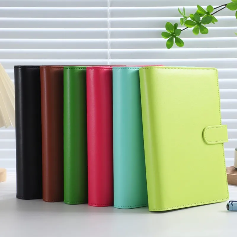 Loose Leaf Budget Cash A5  Pu Leather Folder With Eight Accessories For Organizer's Fund Bill Storage