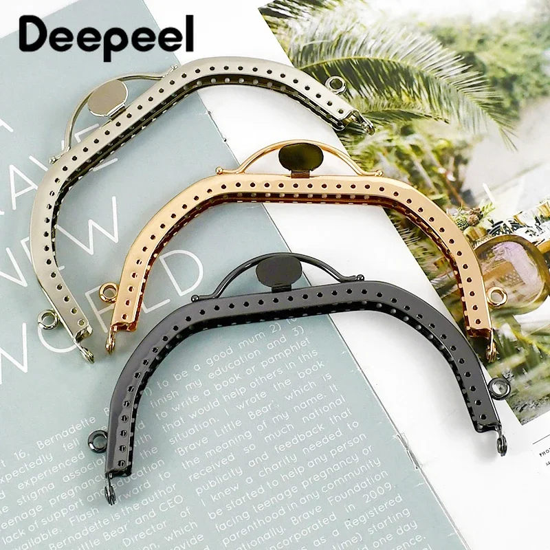 5Pcs Deepeel 13cm Metal Kiss Clasp Bag Handles DIY Sewing Brackets Handmade Purse Frame for Making Bags Sew Hardware Accessories