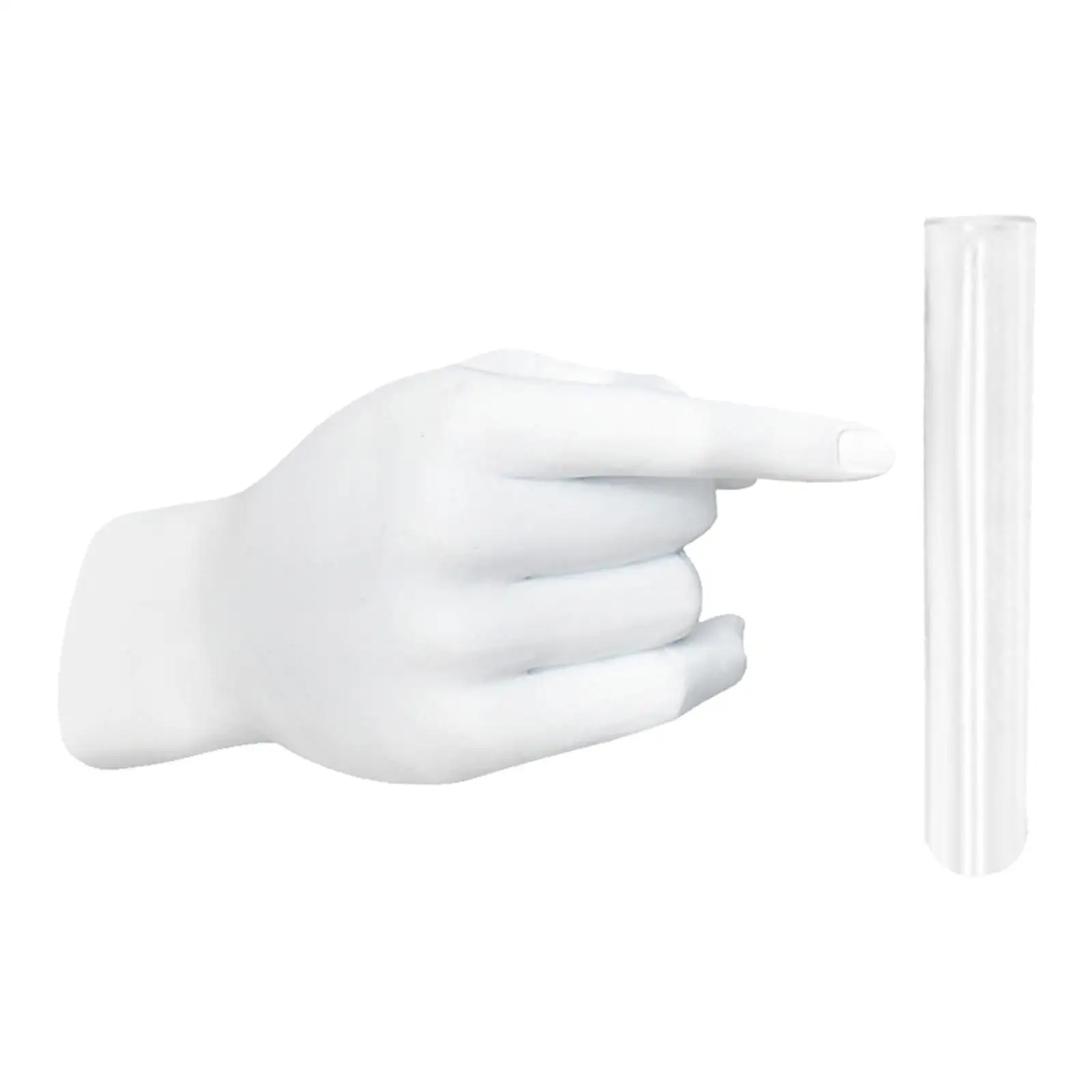 Hand Shaped Figurines Holder Art Vase Decorative Vase White/Black Stand Clear
