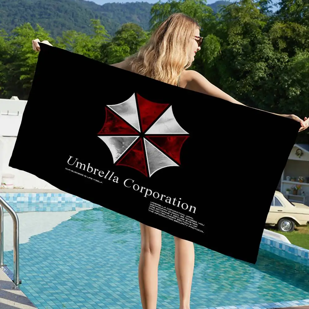 EVILS R-RESIDENT GAME Anime Beach Swimming Towel Soft Absorbent Washcloth Children's Gifts for Kids Travel Camping Gym