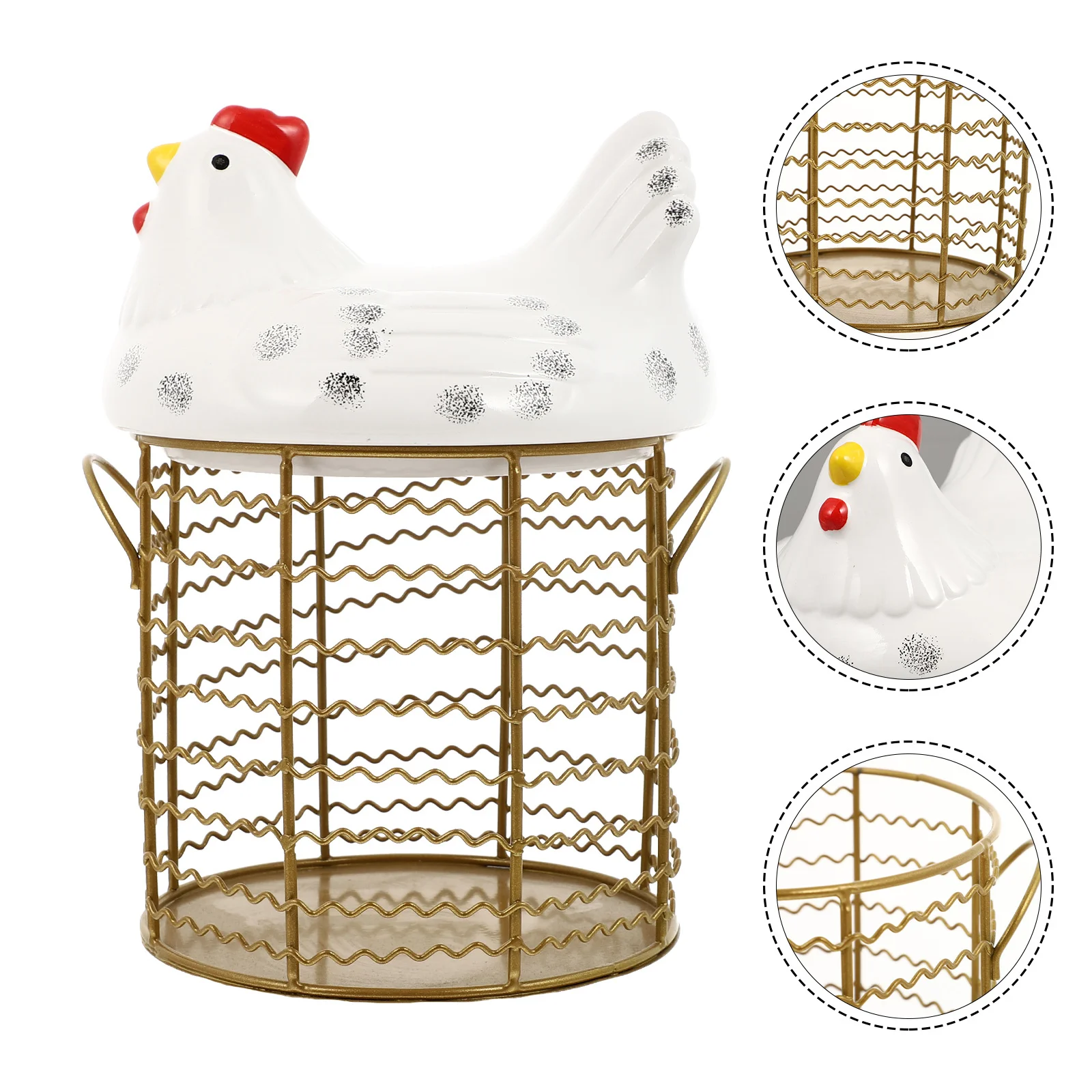 

Fruits Storage Basket Egg Gadgets Holder Countertop Gathering for Cute Food Safe