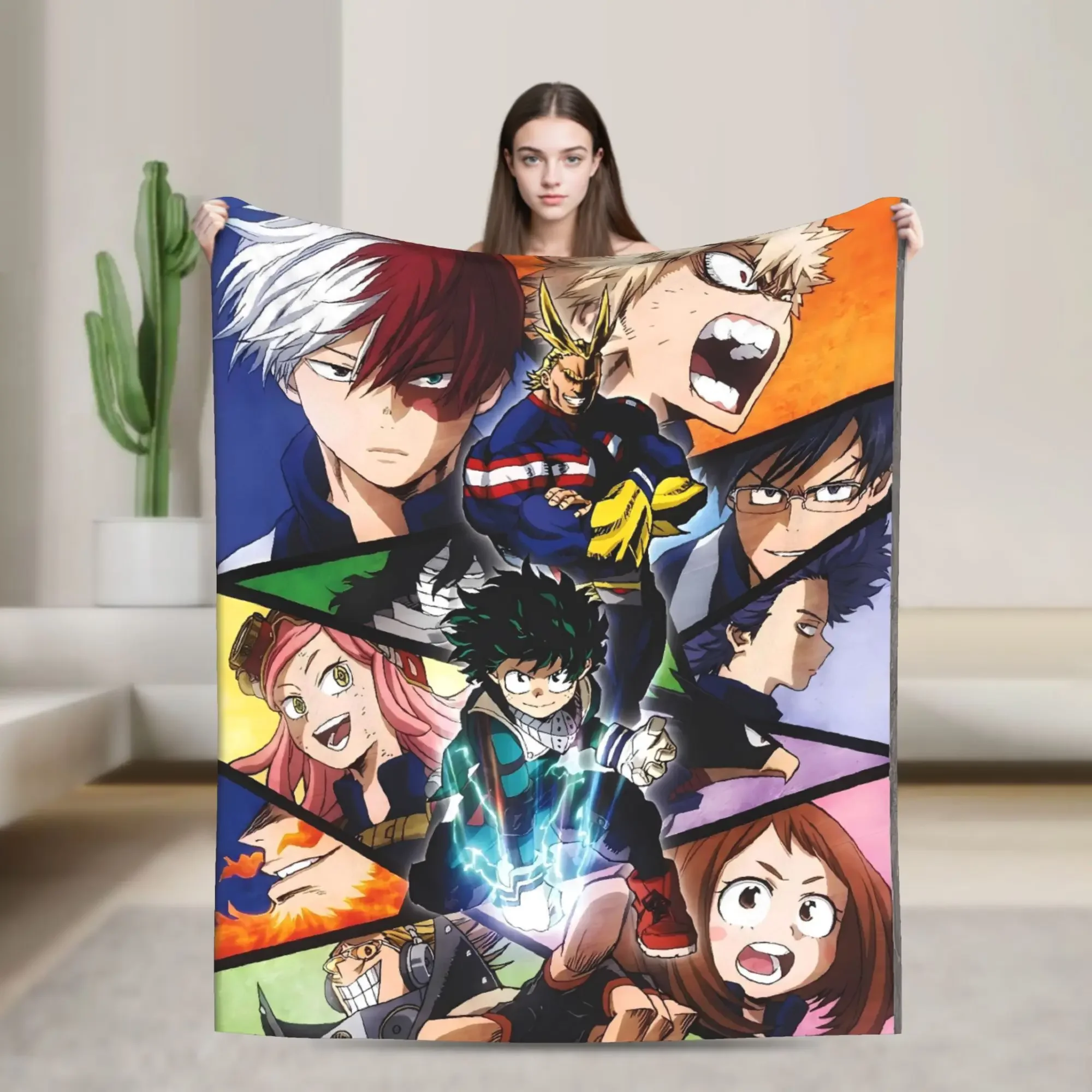 

My Hero Academia Soft Plush Throw Blanket for Kids Adults Flannel Bedspread Sofa Cover Printed Home Decor