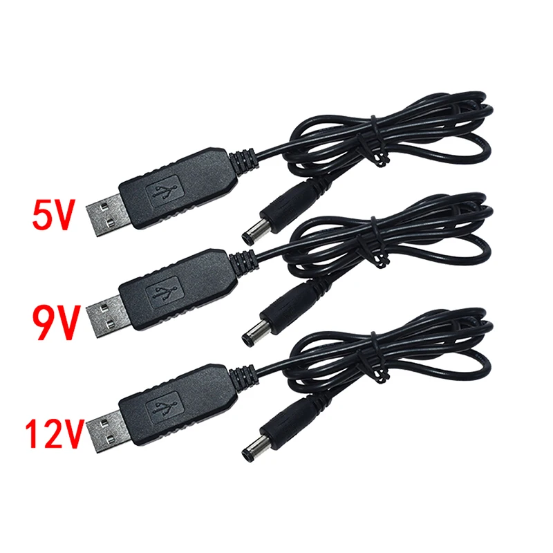 USB Power Boost Line DC 5V To DC 9V / 12V Step UP Module USB Converter Adapter Router Cable 2.1x5.5mm Plug