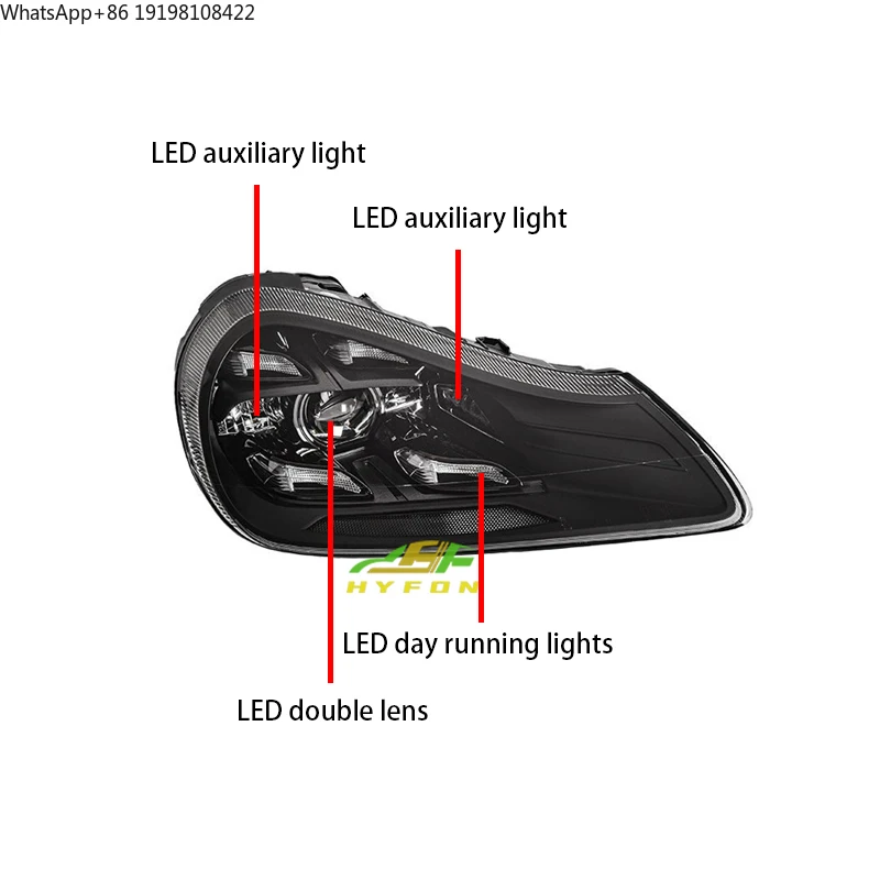 For Porsche Cayenne 957 2007-2010 Upgrade 2023 Style Matrix LED Headlights LED Daytime Running Lights High Quality Plug and Play