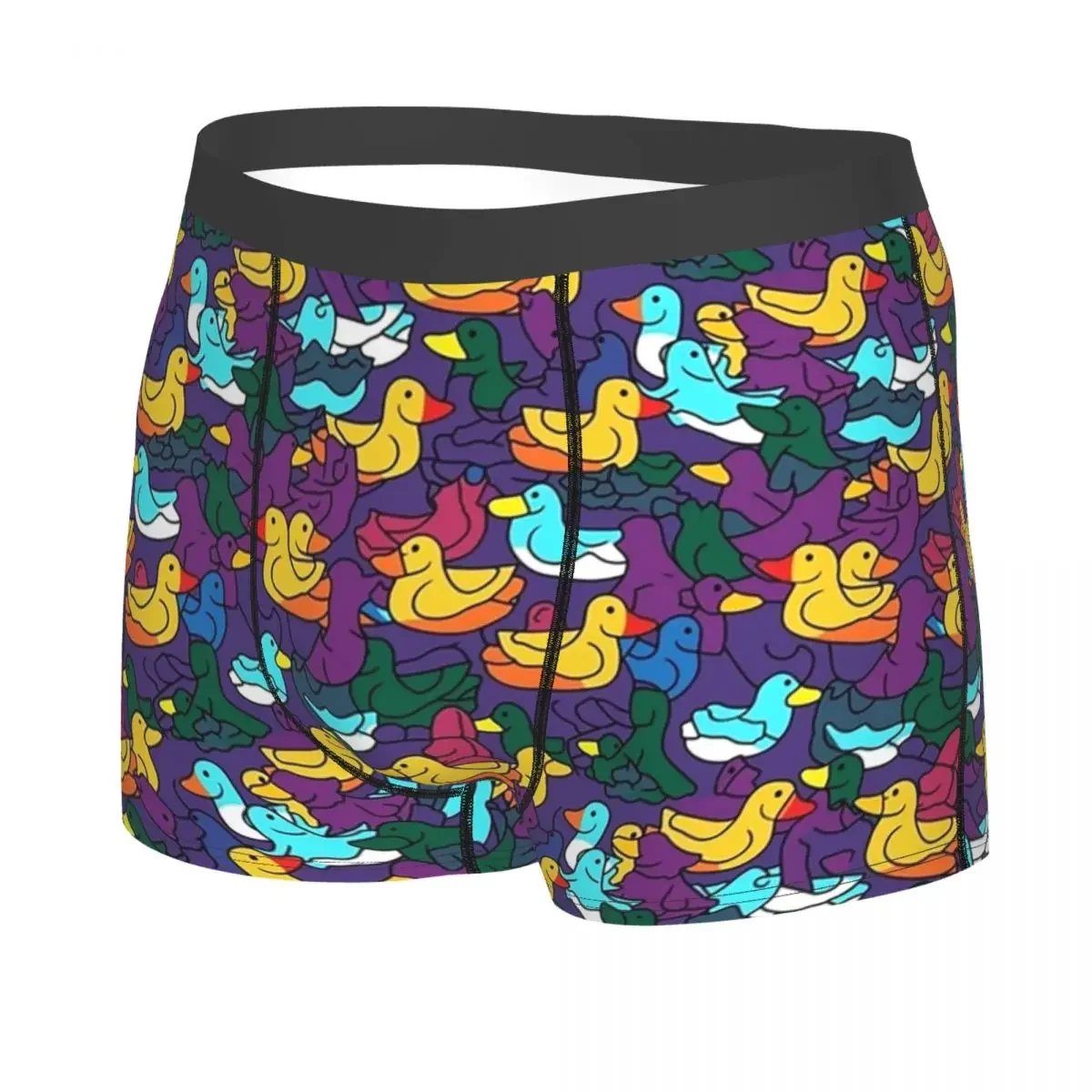 Custom Colorful Ducks Underwear Men Breathable Cartoon Boxer Briefs Shorts Panties Soft Sexy Underpants For Homme