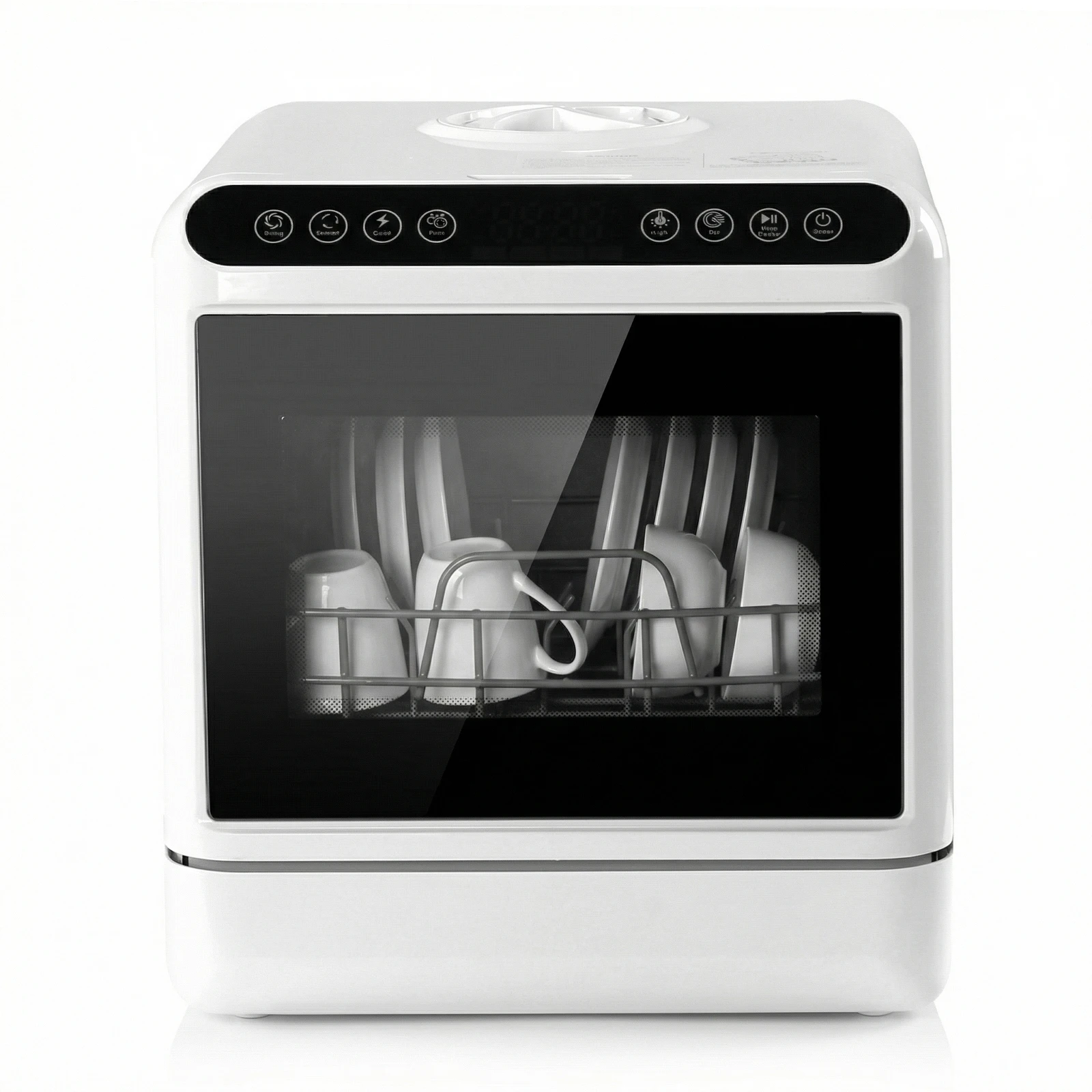 

Портативная посудомоечная машина с встроенным резервуаром для воды на 6 л, автоматическая, 360° ° Двойная функция распыления и высокотемпературной сушки воздухом для квартир