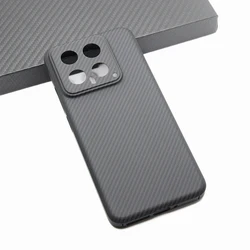 ZXKE True fiber Phone Case For Xiaomi 14 xiaomi14Pro Thin And Light Attributes 600D Aramid Fiber Strong Shell