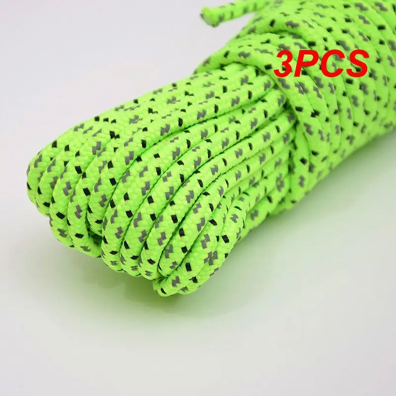 3PCS Reflective Tent Rope Nylon Line Cord String Paracord Rope Outdoor Camping Hiking Tent Accessory 25/4mm