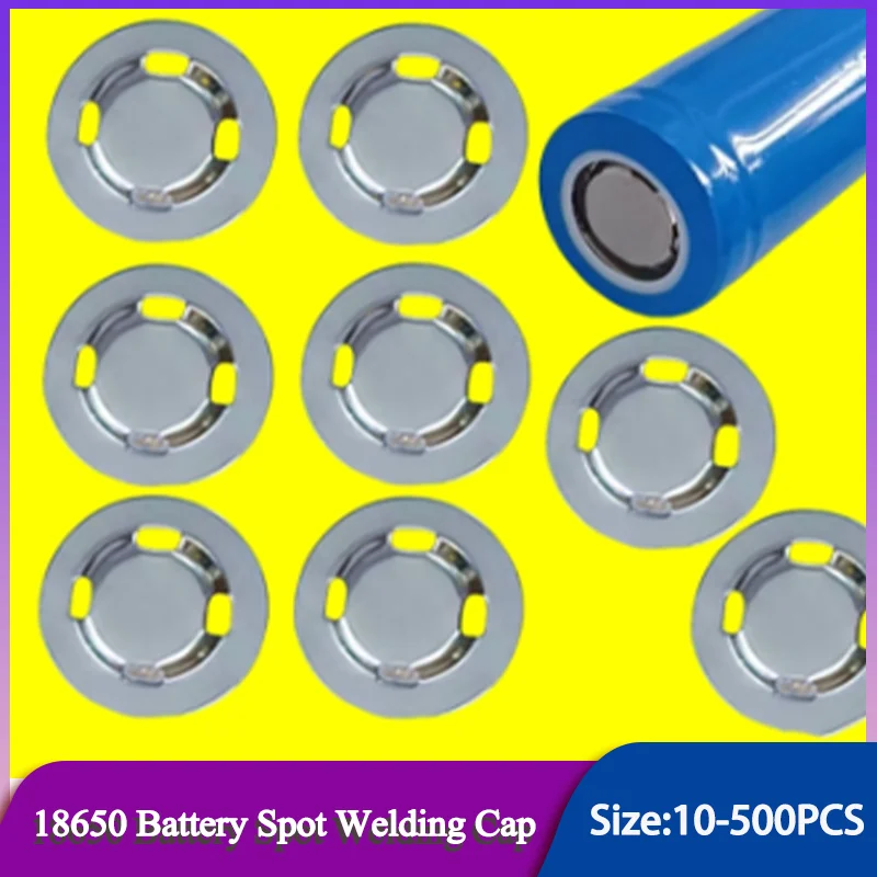 18650 Cell Terminal Caps Positive Spot Welding Contact Flat Head Negative Gasket Washer for Custom DIY Battery Pack Assembly