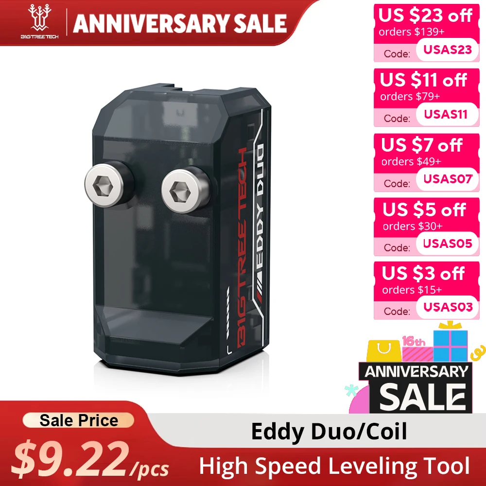 

BIGTREETECH Eddy Coil Eddy Duo High-Speed Leveling Tool for Klipper 20 Sec fast leveling for StealthBurner Voron 2.4 3D Printer