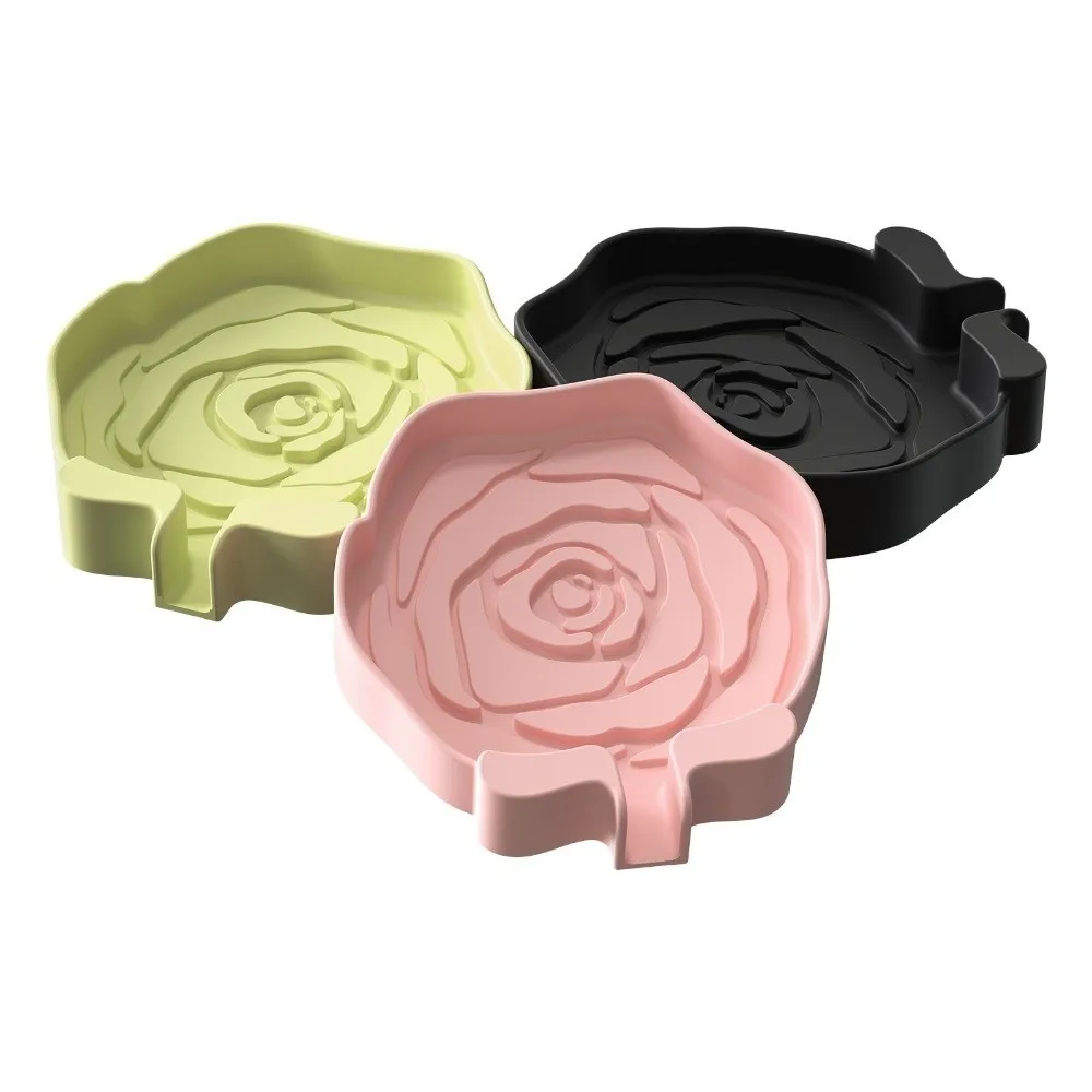 New Self Draining Drain Soap Box Flower Shape Silicone Bathroom Storage Rack Multi-scene Multifunctional Soap Tray Bathroom Use