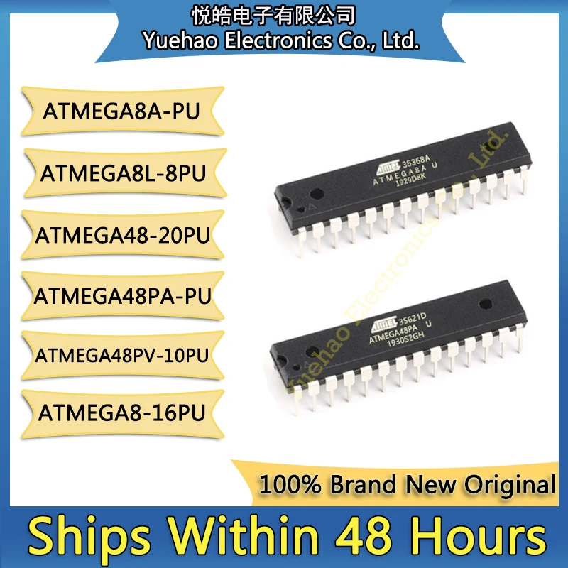 ATMEGA8-16PU ATMEGA8A-PU ATMEGA8L-8PU ATMEGA48-20PU ATMEGA48V-10PU ATMEGA48PA-PU ATMEGA48PV-10PU IC MCU DIP-28