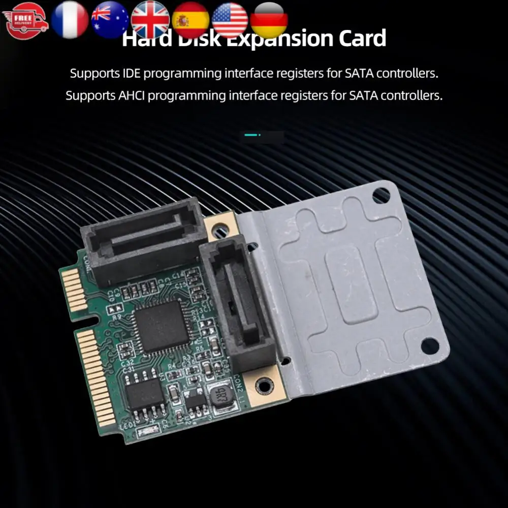 

Mini PCI-E To SATA3.0 Adapter M.2 PCI-E 2.0 Riser Card 5/2.5 Gbps Expansion Card 2/4 SATA 3.0 SSD Adapter Card