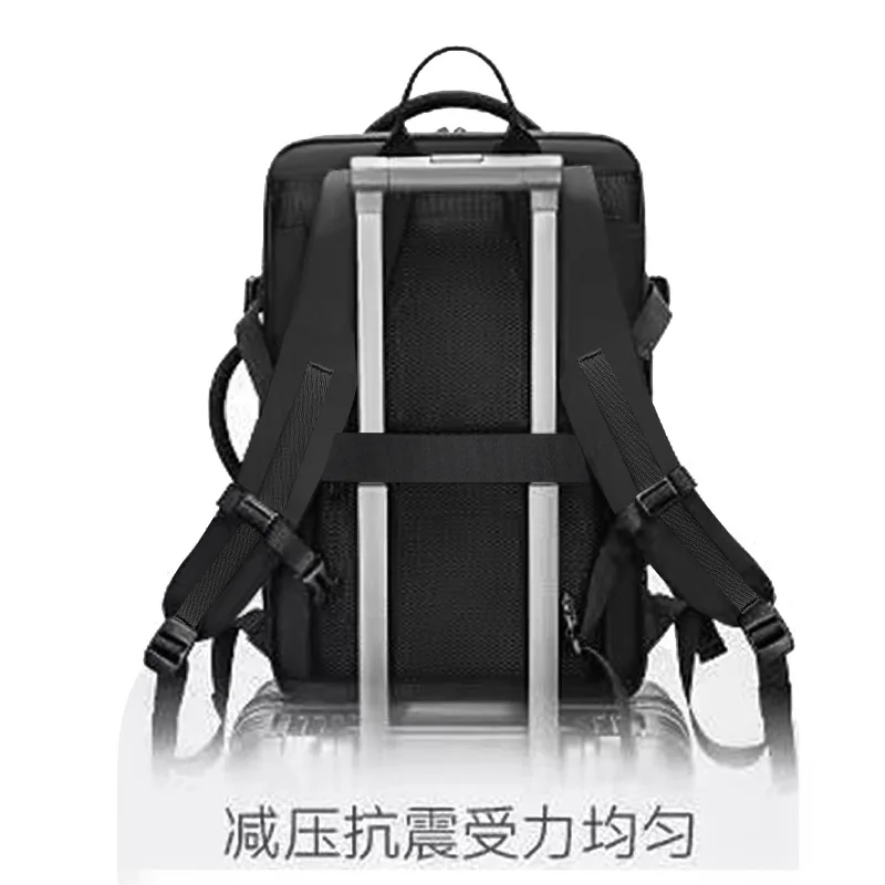 حقيبة ظهر جلدية مقاومة للماء، سعة كبيرة 15.6 بوصة لتخزين الكمبيوتر، حقيبة ظهر محمولة متعددة الوظائف للسفر