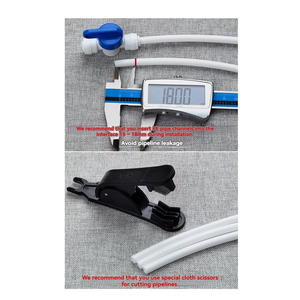 ABKR طقم خرطوم مياه الثلاجة أنابيب تنقية المياه 15 متر خرطوم المياه أنابيب مياه الشرب لموصل أنابيب المياه الثلاجة