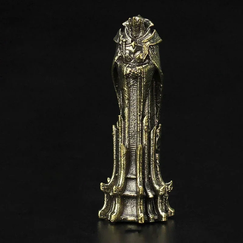 صغيرة خمر النحاس الأبيض النحاس المقدسة مقابل الشر الشطرنج الملك الملكة روك الأسقف فارس البيدق الجندي نموذج الشكل DIY بها بنفسك الديكور