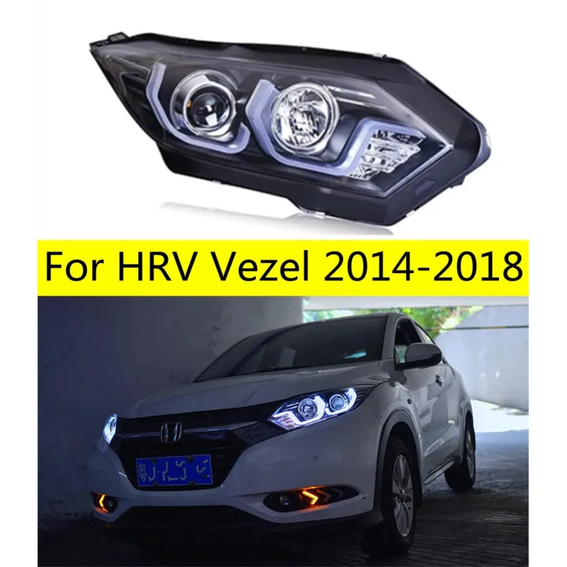 

Автомобильный Стайлинг Фара для HR-V 2014-20 18 HRV Vezel Светодиодная фара светодиодная DRL Двойная линза Hid Bi Xenon Автоаксессуары