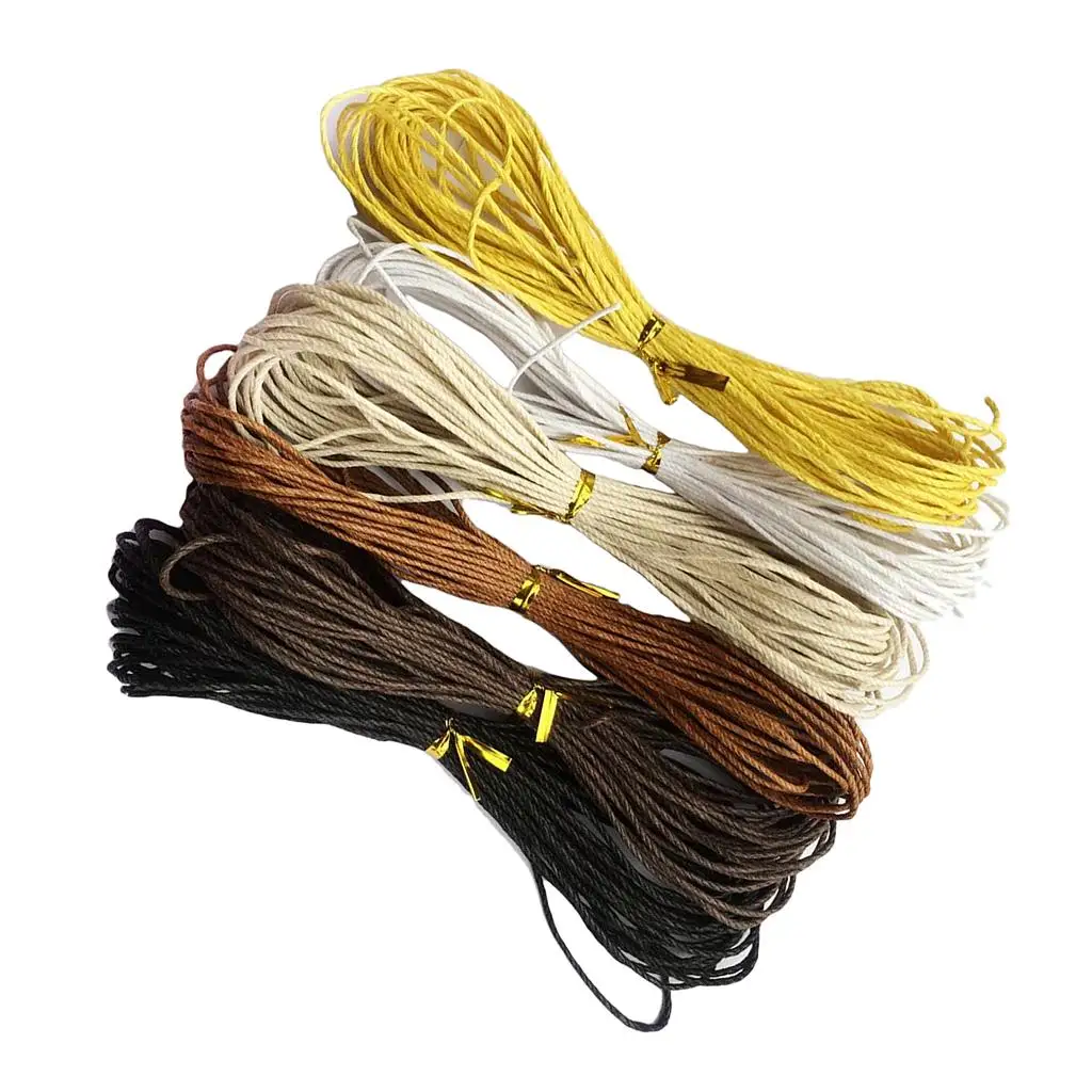 Waxed Cotton Cord Jewelry Materials Set Thick Craft Rope for Macrame Bracelet Knotting Necklace Beading DIY