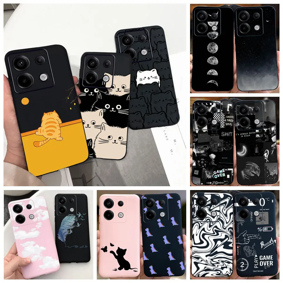 For Xiaomi Poco X6 Pro 5G Poco M6 Pro 4G Phone Case Luxury Candy Silicone Cute Animals Soft Back Cover For PocoX6 PocoM6 5G Capa