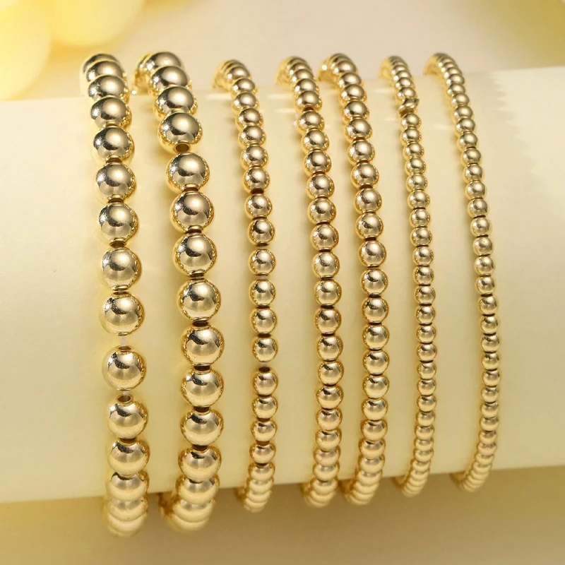 Fashion Simple Bead Bracelet Set For Women Vintage Minimalist Elegant Exquisite Round Bracelets Vacation Date Daily Wear Jewelry