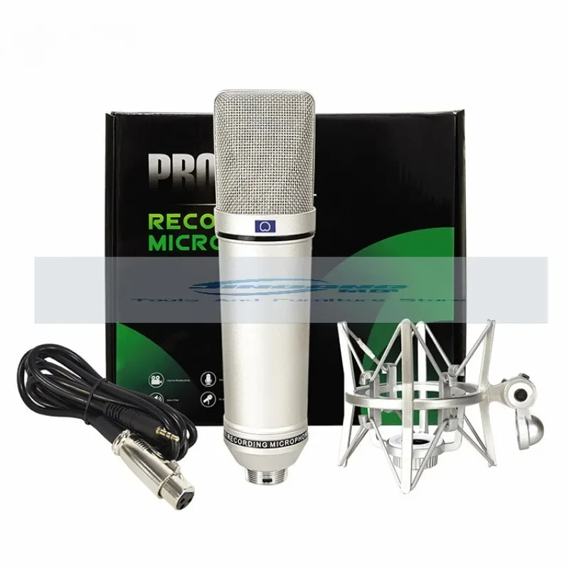 Professional  26 Core 48V Condenser Microphone with Shock Mount for Studio Recording Livestream