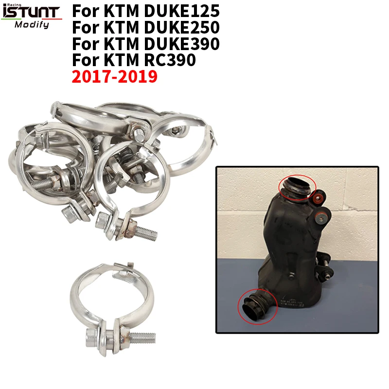 Slip For KTM DUKE125 250 390 RC390 2017 2018 2019 Motorcycle Clamp Single Head Resistant Hose Clip Fix the original exhaust pipe