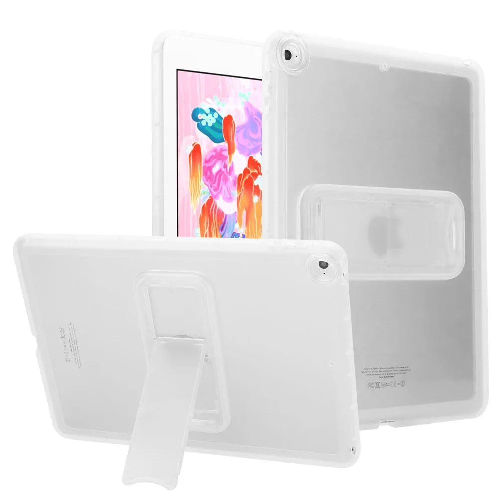 Transparency Stand Case for iPad Air 2 9.7inch TPU Back Cover Shockproof Protective Shell for iPad 5 6 2017 2018 Tablet Case