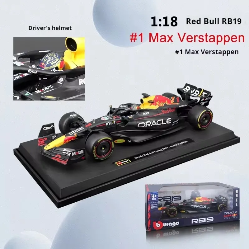 Bburago 1:18 2023 F1 Red Bull Rb19  1 Max Verstappen  11 Sergio Perez Formula Model Racing Alloy Car Toy Decoration Boy Gift